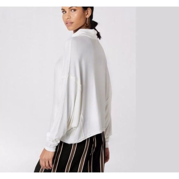 We The Free Alameda Oversized Cowl Neck Top Boho Chic Soft Lightweight - Picture 2 of 8